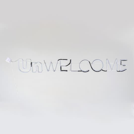 50" Halloween Unwelcome Neon Style Sign By National Tree Company in Green | 6.5" x 50" | Michaels®